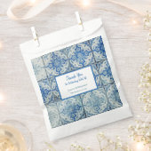 Gepersonaliseerd Antiek  Portugees Tile Patroon Bedankzakje (Geknipt)