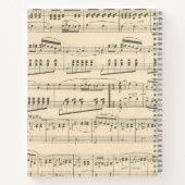 Gepersonaliseerd  Antiek vel muziekrecept Notitieboek (Achterkant)