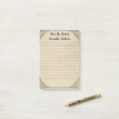 Gepersonaliseerd Antiek Vervuild Vintage Persoonli Post-it® Notes (Op bureau)