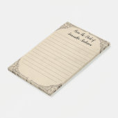 Gepersonaliseerd Antiek Vervuild Vintage Persoonli Post-it® Notes (Schuin)