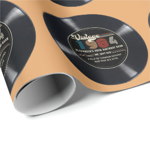 Gepersonaliseerd Any Age Rock N' Roll Verjaardag Cadeaupapier