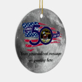 Gepersonaliseerd Apollo 11 50th Jubileum Keramisch Ornament (Rechts)