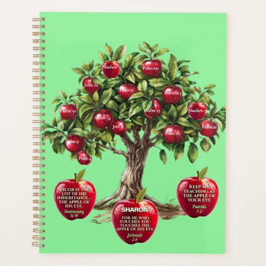 Gepersonaliseerd appelboom van het leven Bijbelver Planner (Voorkant)