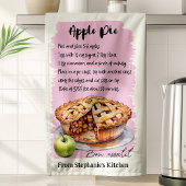 Gepersonaliseerd appeltaartrecept theedoek