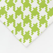 Gepersonaliseerd Apple Green, Navy Houndstooth Pat Fleece Deken (Hoek)