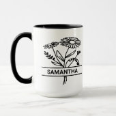 Gepersonaliseerd April Geboorte Maand Bloem Moeder Mok (Links)