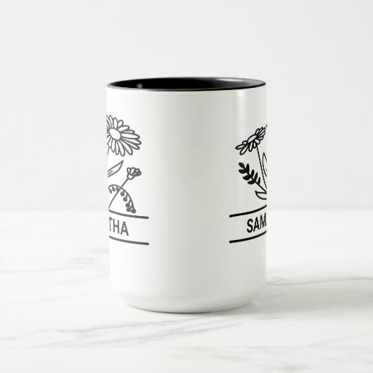 Gepersonaliseerd April Geboorte Maand Bloem Moeder Mok (Midden)