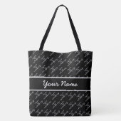 Gepersonaliseerd Aqua aerobics typografische patro Tote Bag (Achterkant)