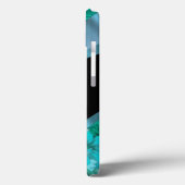 Gepersonaliseerd  aqua blauw bloemenpatroon Case-Mate iPhone case (Achterkant / Links)