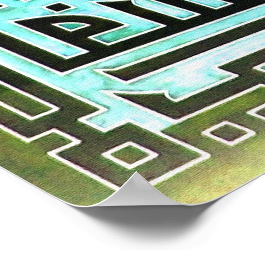 Gepersonaliseerd Arabische kalligrafie-Design Poster (Hoek)