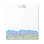 Gepersonaliseerd Arizona Desert Notitieblok (Voorkant)