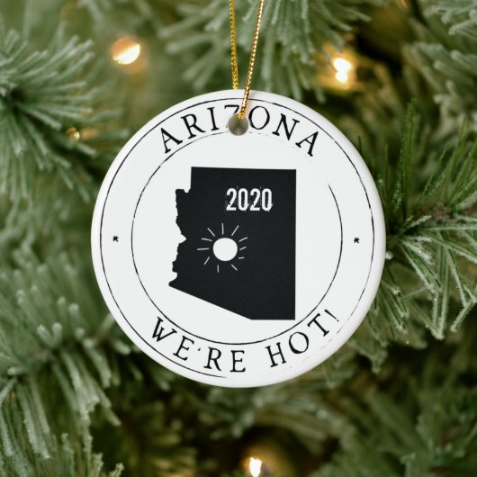 Gepersonaliseerd Arizona-Ornament Keramisch Ornament (Boom)