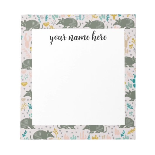 Gepersonaliseerd Armadillo Notitieblok (Voorkant)