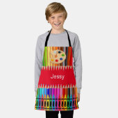 Gepersonaliseerd artiest schort (Gedragen)