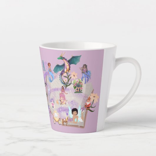 Gepersonaliseerd artikelboek latte mok (Rechts)