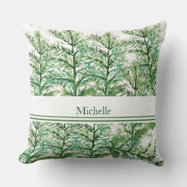 Gepersonaliseerd artistiek handgeschilderd boompat kussen