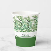 Gepersonaliseerd artistiek handgeschilderd boompat papieren bekers (Achterkant)