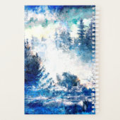 Gepersonaliseerd artistiek winterberglandschap planner (Achterkant)