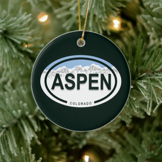 Gepersonaliseerd Aspen Colorado Rocky Mountain Keramisch Ornament (Boom)
