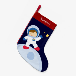 Gepersonaliseerd Astronaut Boy Kind Kleine Kerstsok