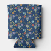 Gepersonaliseerd Astrounaut Space Man kleurrijk Blikjeskoeler (Achterkant)