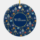 Gepersonaliseerd Astrounaut Space Man kleurrijk Keramisch Ornament (Achterkant)