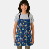 Gepersonaliseerd Astrounaut Space Man kleurrijk Schort (Insitu)