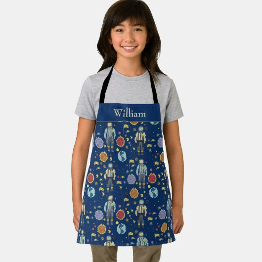 Gepersonaliseerd Astrounaut Space Man kleurrijk Schort (Insitu)