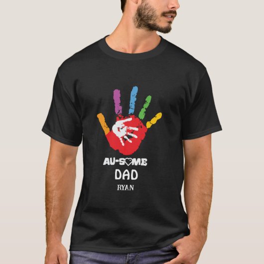 Gepersonaliseerd Autisme Bewustzijn Autistische DA T-shirt (Voorkant)