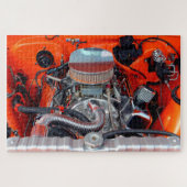 Gepersonaliseerd auto-motor legpuzzel (Horizontaal)