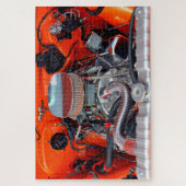 Gepersonaliseerd auto-motor legpuzzel (Verticaal)