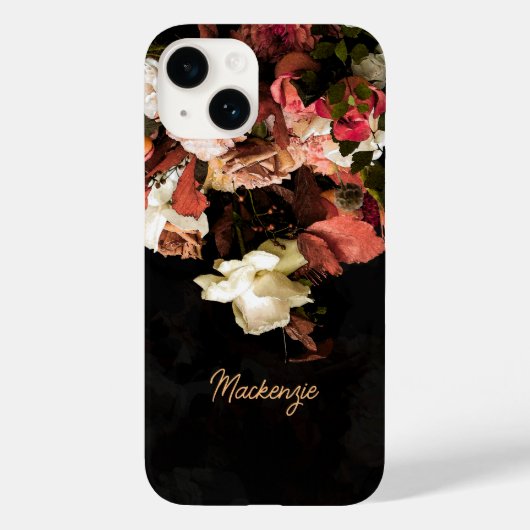 Gepersonaliseerd Autumn Flowers Stilised Print Hoe Case-Mate iPhone Case (Achterkant)