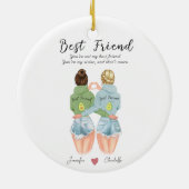 Gepersonaliseerd avocado cadeau voor beste vriend keramisch ornament (Achterkant)