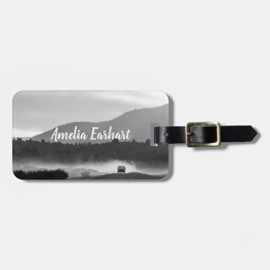 Gepersonaliseerd avontuur wacht op bagagelabel (Voorkant horizontaal)