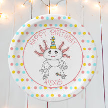 Gepersonaliseerd Axolotl thema verjaardagsfeestje