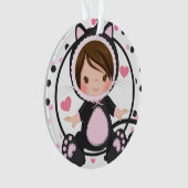 Gepersonaliseerd Baby 1e kerstkeukenmeisje Ornament (voorkant)