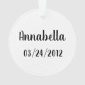 Gepersonaliseerd Baby 1e kerstkeukenmeisje Ornament (achterkant)