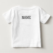 Gepersonaliseerd baby baseball T-shirt 1e verjaard (Achterkant)