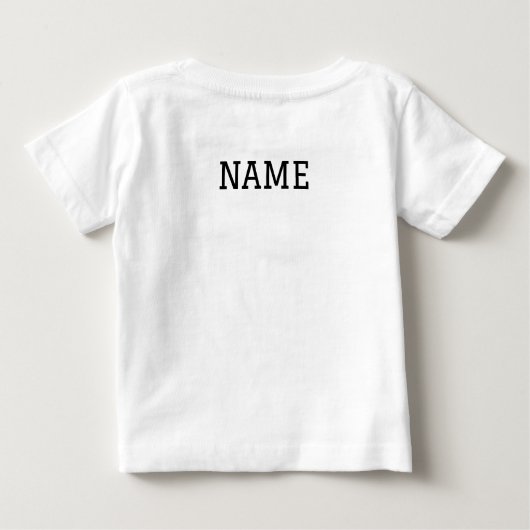 Gepersonaliseerd baby baseball T-shirt 2e verjaard (Achterkant)