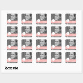 Gepersonaliseerd Baby Birds Baby shower is gunstig Vierkante Sticker (Vel)