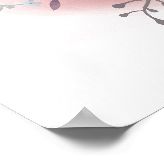 Gepersonaliseerd Baby Cartoon Elephant Poster (Hoek)