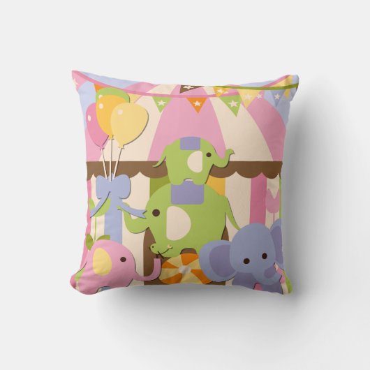 Gepersonaliseerd Baby Circus Pillow Kussen (Voorkant)