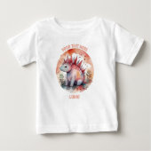 Gepersonaliseerd baby Dinosaur T-shirt (Voorkant)