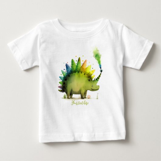 Gepersonaliseerd Baby Dinosaur T-shirt (Voorkant)