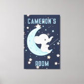 Gepersonaliseerd Baby Elephant Vist 4 sterren Post Canvas Afdruk (Voorkant)