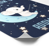 Gepersonaliseerd Baby Elephant Vist 4 sterren Post Poster (Hoek)