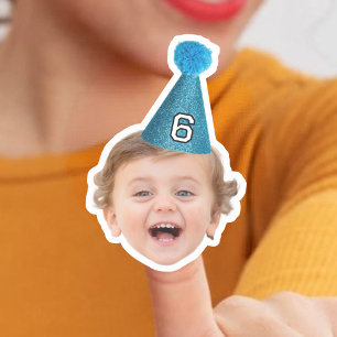 Gepersonaliseerd Baby Face Photo Party pet Verjaar Sticker