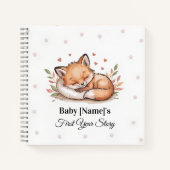 Gepersonaliseerd Baby Geheugenboek – FOX Notitieboek (Voorkant)