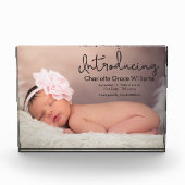 Gepersonaliseerd baby girl lijst ter bekendmaking fotoblokken (Voorkant)
