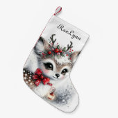 Gepersonaliseerd Baby hert Kleine Kerstsok (Voorkant (Hangend))
